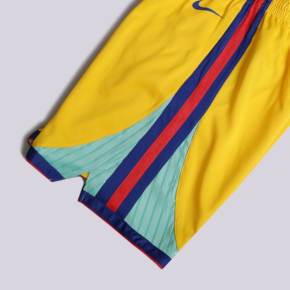 Nike Golden State Warriors City Edition Swingman Shorts AJ1254-728 (Gold/Blue) - Picture 3 of 3
